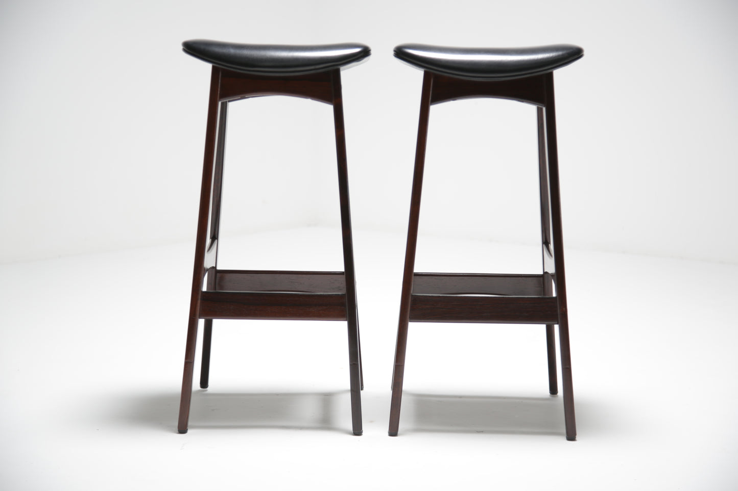 Pair of Danish Rosewood bar stools attributed to Johannes Andersen