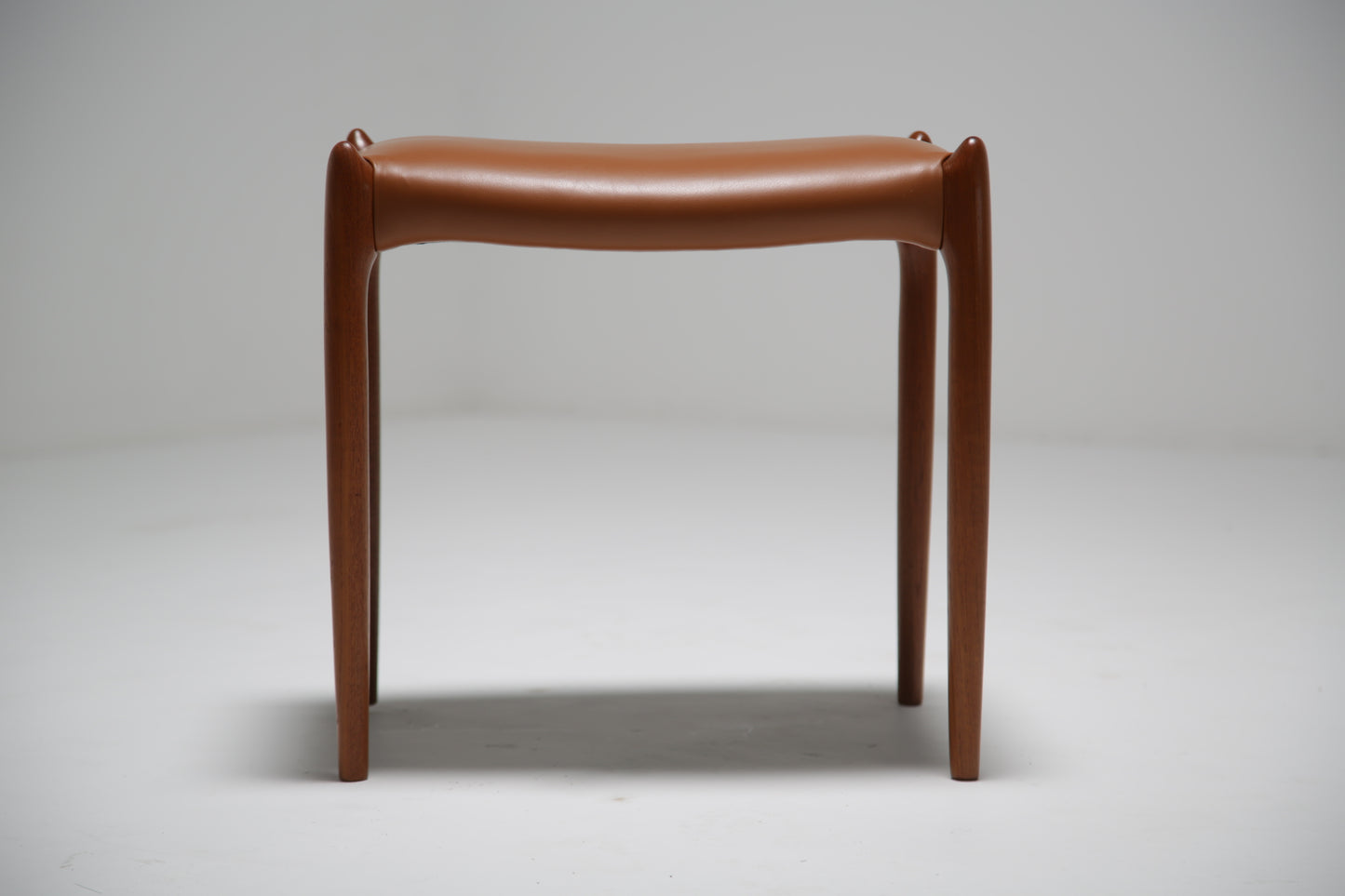 Niels Moller model 78A teak and leather stool