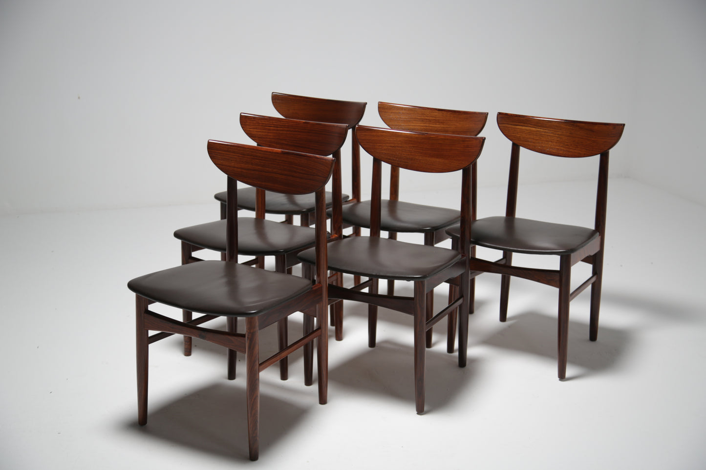 6 mid-century Dyrlund dining chairs