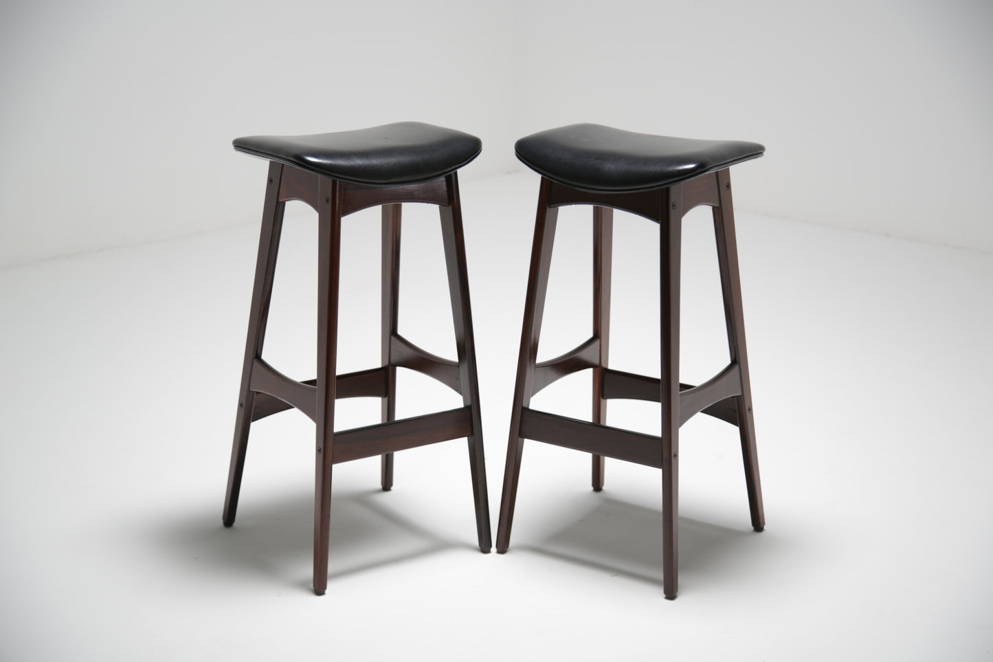 Pair of Danish Rosewood bar stools attributed to Johannes Andersen