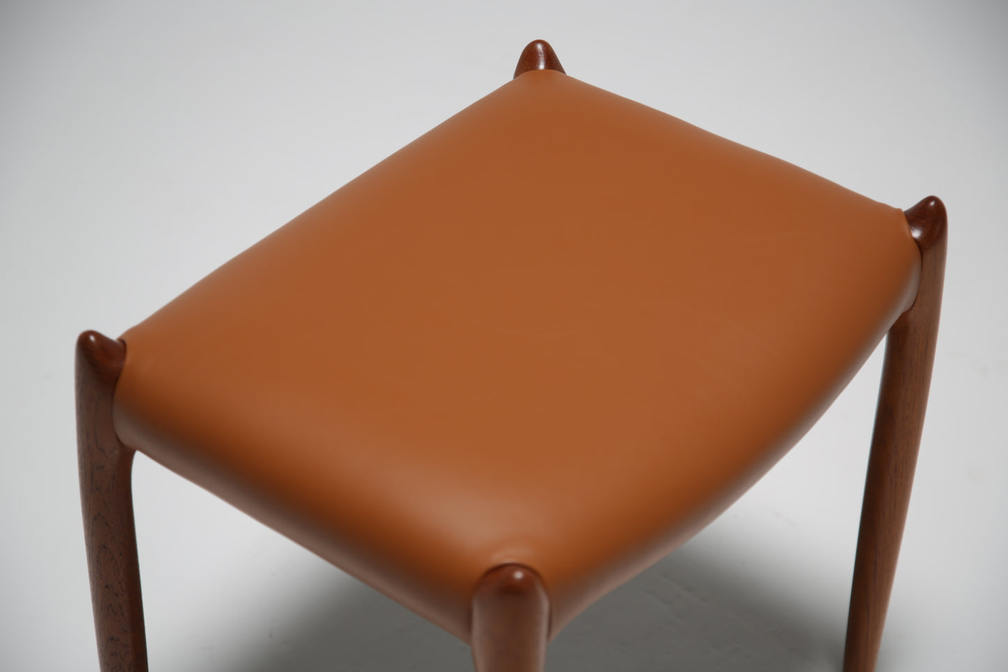 Niels Moller model 78A teak and leather stool
